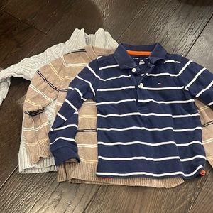 Set of 3 2T boy sweaters & collared shirt